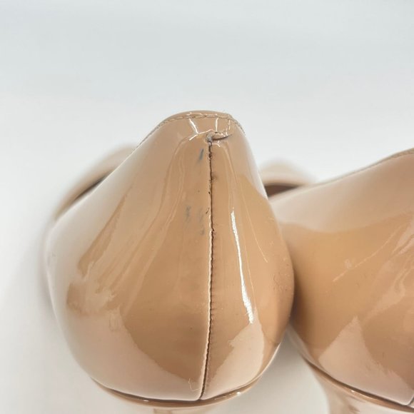 Cole Haan Tan Patent Leather Pumps | Classic Stiletto Heels - Picture 5 of 9